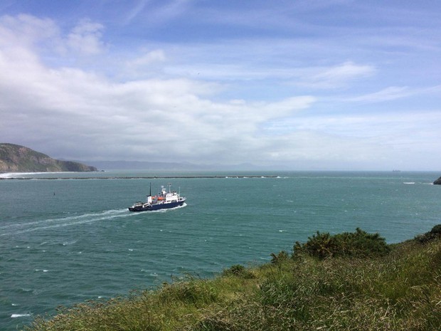 Spirit of Enderby passes Taiaroa Head